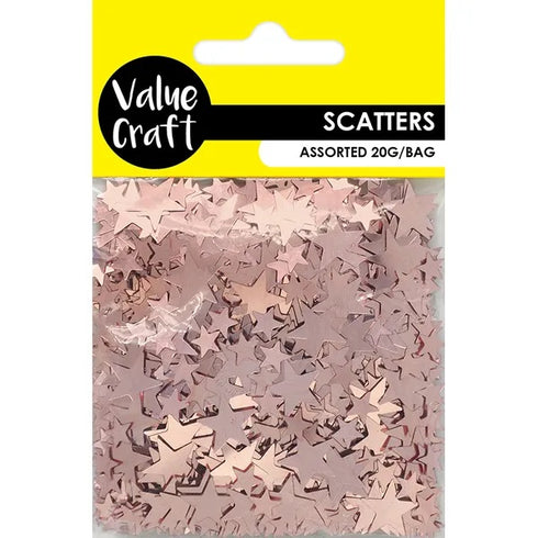 Rose Colour Star Shape Scatters
